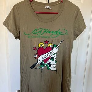Ed Hardy Olive Tee